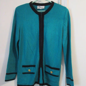 MITA SPORT ZIPPER CARDIGAN SWEATER Size 8 Career